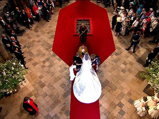 Imagem aérea do casamento real