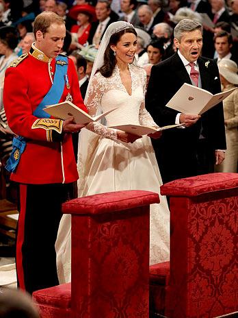Kate e William no casamento