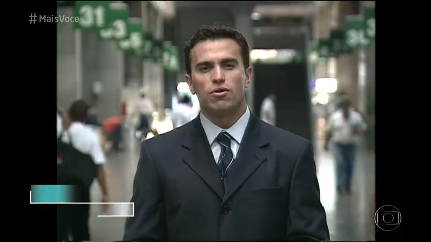 Rodrigo Bocardi em momentos da biografia na Globo