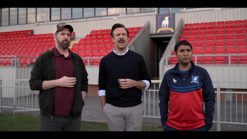 Cenas da série Ted Lasso da Apple TV