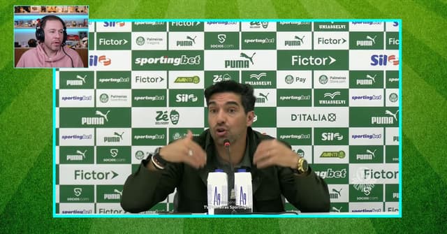 No canal TiaGol, jornalista esportivo repudia críticas da imprensa contra o técnico do Palmeiras: 'Abel, assiste à TiagoLive, pô'