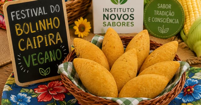 Evento terá diferentes versões do tradicional bolinho caipira, todas sem glúten, sem lactose e sem ingredientes de origem animal, além de produtos alimentícios a preços populares